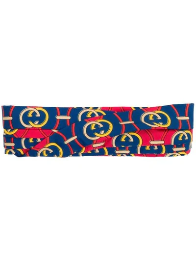 Shop Gucci Interlocking G Hair Band In Red