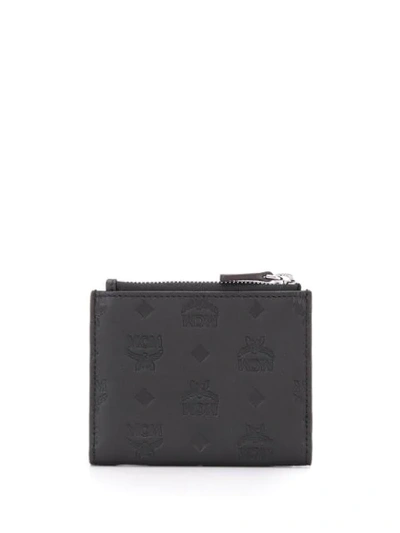 Shop Mcm Logo Visetos Wallet In Bk001 Black