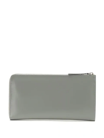 Shop Sarah Chofakian Leather Wallet In Grey