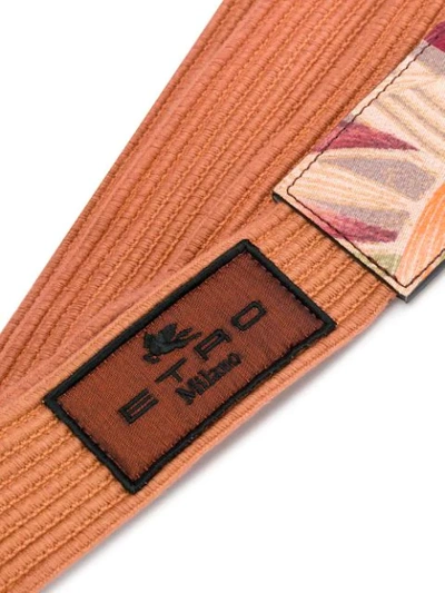 Shop Etro Printed Woven Belt - Neutrals
