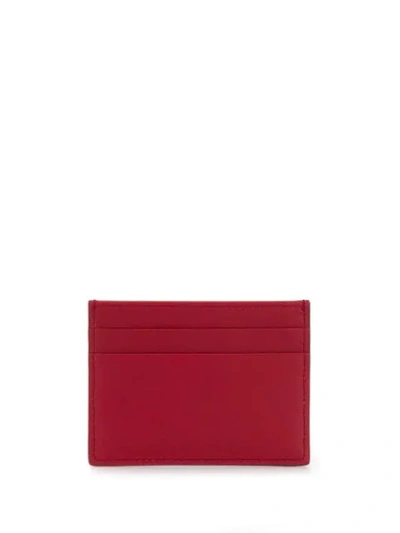 Shop Dolce & Gabbana Gold Logo Cardholder In Red