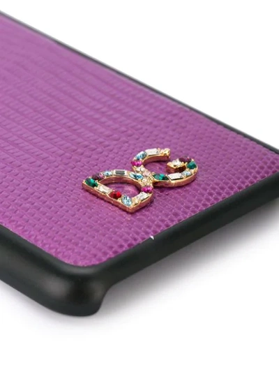 Shop Dolce & Gabbana Logo Iphone 7 Plus Case In Purple