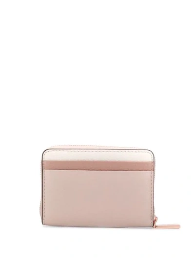 Shop Michael Michael Kors Colour-block Pebbled Wallet - Pink