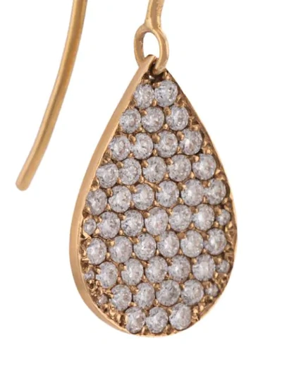 Shop Irene Neuwirth 18kt Rose Gold And Diamond Teardrop Earrings In Metallic