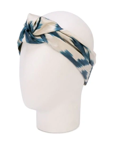 Shop Jennifer Behr Ikat Marin Turban In White