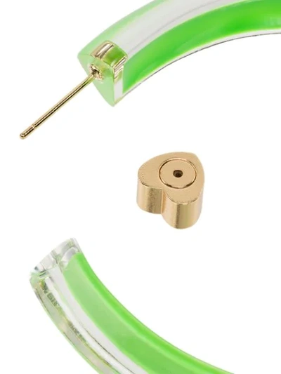 Shop Alison Lou Jelly Hoop Earrings In Green