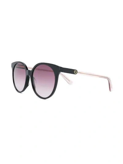 Shop Gucci Monogram Sunglasses In 004 Black