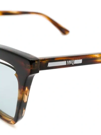 Shop Mcq By Alexander Mcqueen Cutaway Lens Cat Eye Glasses In Brown