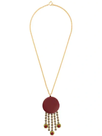 Shop Marni Crystals Stone Embellished Necklace - Metallic