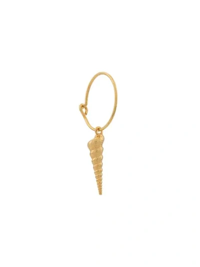 Shop Anni Lu Turret Shell Hoop Earring - Gold