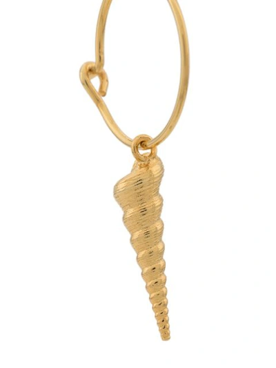 Shop Anni Lu Turret Shell Hoop Earring - Gold