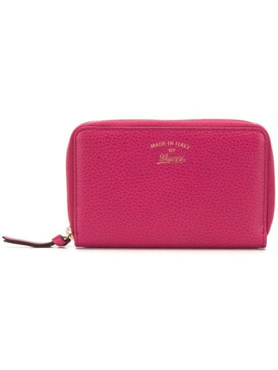 Shop Gucci Zip Around Wallet In Pink