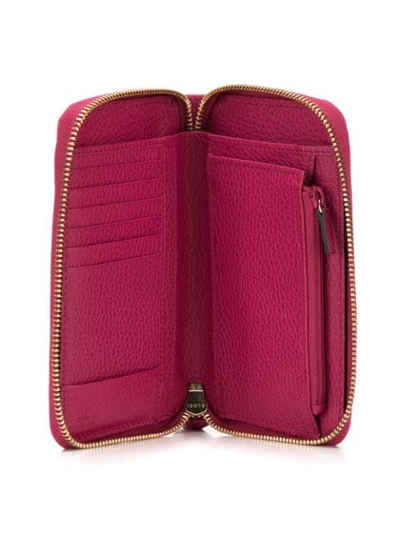 Shop Gucci Zip Around Wallet In Pink
