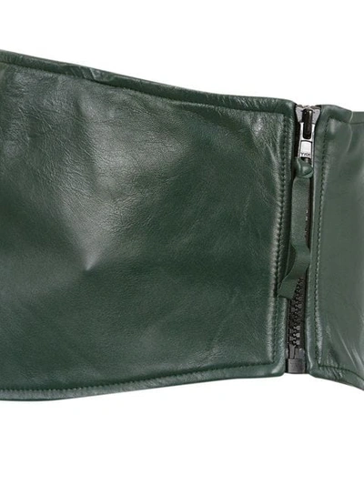 Shop Andrea Bogosian Leather Belt In Green