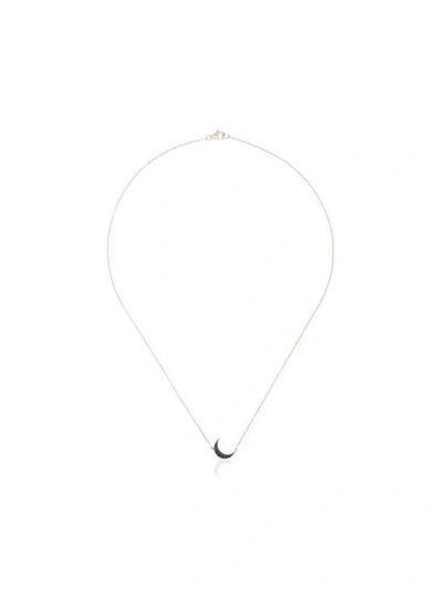 Shop Andrea Fohrman Mini Crescent Diamond Necklace In Gold