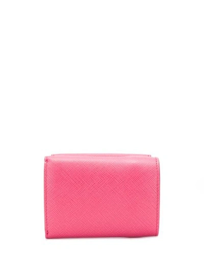 Shop Prada Saffiano Leather Envelope Style Wallet - Pink