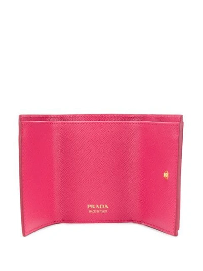 Shop Prada Saffiano Leather Envelope Style Wallet - Pink
