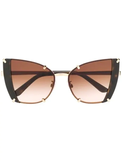 Shop Dolce & Gabbana Eyewear Cat Eye Sunglasses - Black