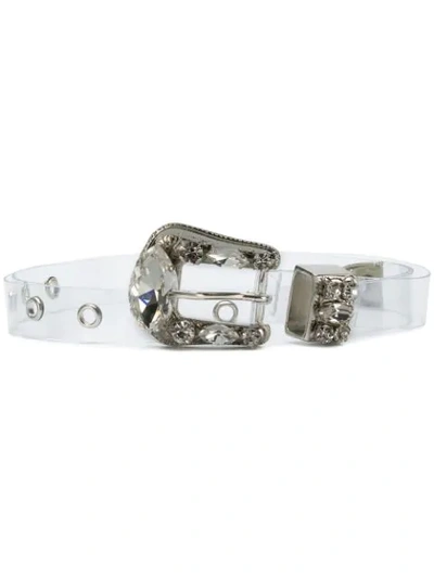 Shop B-low The Belt Riley Crystal-embellished Belt In Metallic
