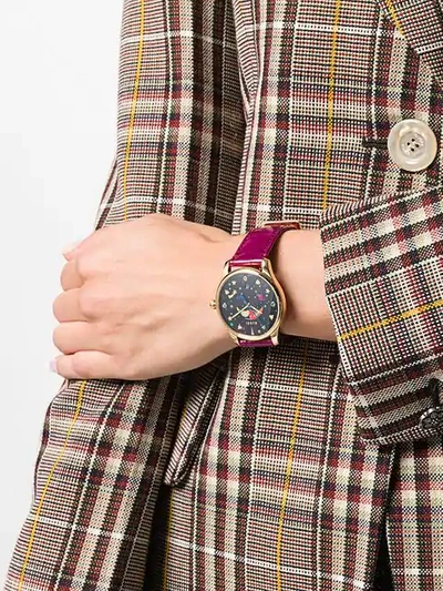 Shop Gucci G-timeless Watch In Purple