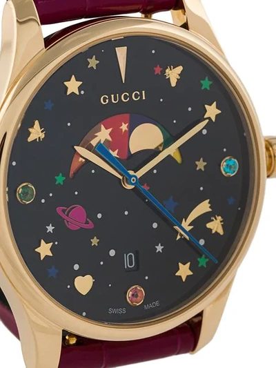 Shop Gucci G-timeless Watch In Purple