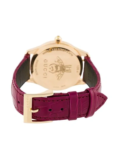 Shop Gucci G-timeless Watch In Purple