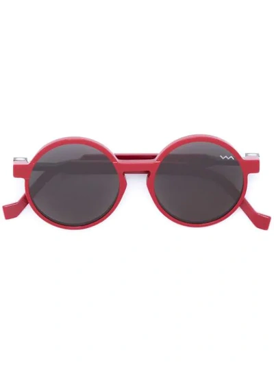 Shop Vava Round Shaped Sunglasses In Red