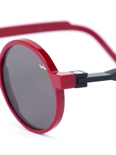 Shop Vava Round Shaped Sunglasses In Red