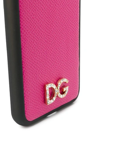 Shop Dolce & Gabbana Logo Plaque Iphone X Case In Pink