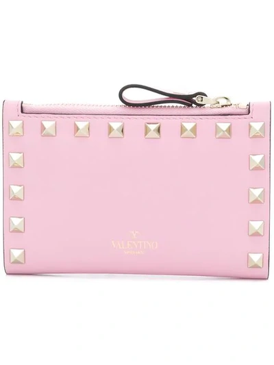 Shop Valentino Garavani Rockstud Wallet - Pink