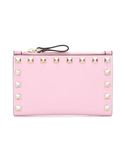 Shop Valentino Garavani Rockstud Wallet - Pink