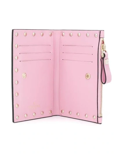 Shop Valentino Garavani Rockstud Wallet - Pink