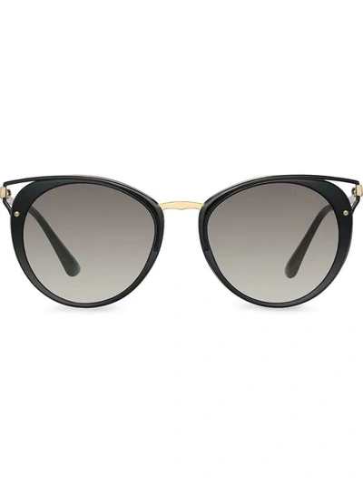 Shop Prada Cinéma Sunglasses In Black