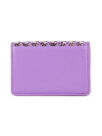 Pre-owned Bottega Veneta Vintage Intrecciato Coin Purse Wallet In Purple
