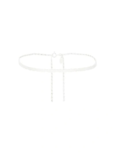 Wouters & Hendrix My Favourites Fine Rigid Cast Ribbon Choker In Metallic