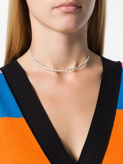 Wouters & Hendrix My Favourites Fine Rigid Cast Ribbon Choker In Metallic