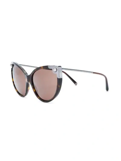 Shop Dolce & Gabbana Tortoiseshell Cat-eye Sunglasses In Brown