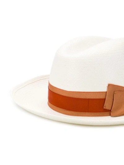 BORSALINO WHITE STRAW HAT - 白色