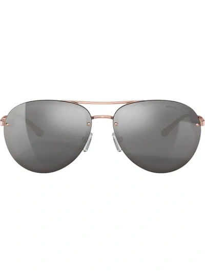 Shop Michael Kors Abilene Sunglasses In Silver
