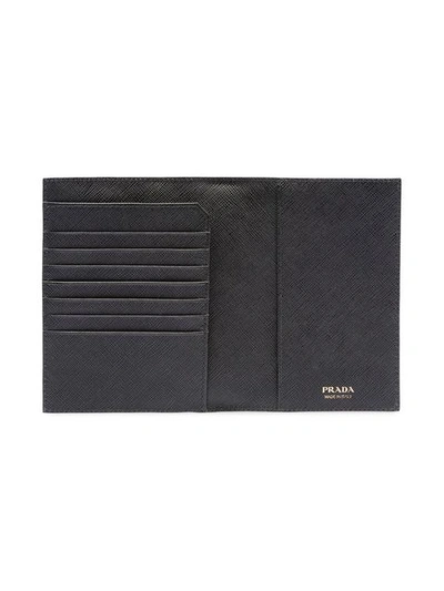 Shop Prada Saffiano Leather Passport Holder In Yellow