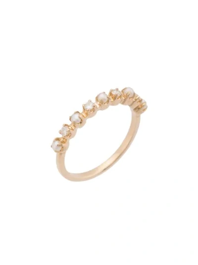 Shop Marlo Laz 14kt Yellow Gold Diamond And Pearl Full Circle Ring