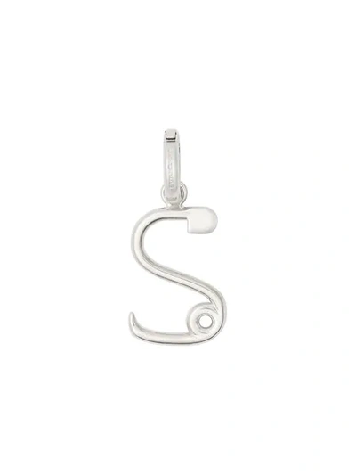 Shop Burberry Kilt Pin S Alphabet Charm In Metallic