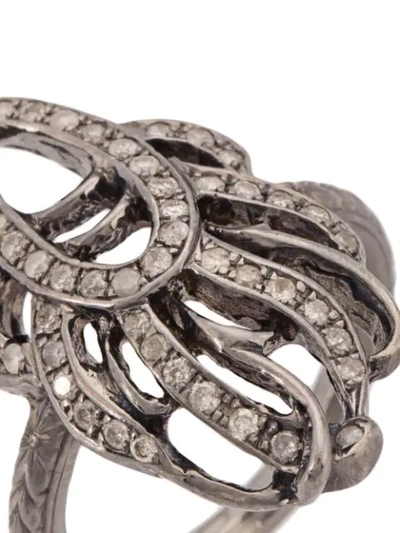 Shop Loree Rodkin 18kt Gold Phoenix Pinky Ring In Grey