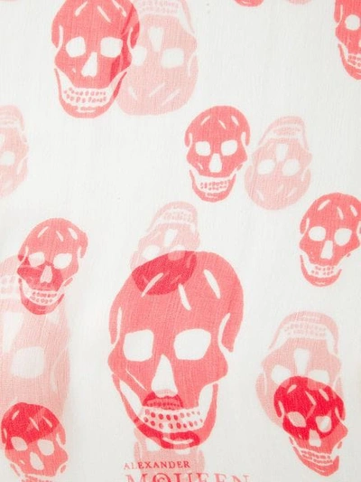 Shop Alexander Mcqueen 'skull' Scarf In White