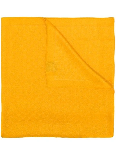 Shop Gucci Lurex Gg Jacquard Stole In Yellow