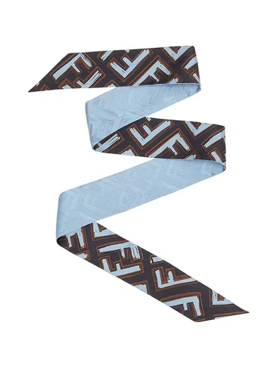 Shop Fendi Wrappy Mit Logo In Blue