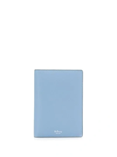 Shop Mulberry Passport Cover Wallet In Blue