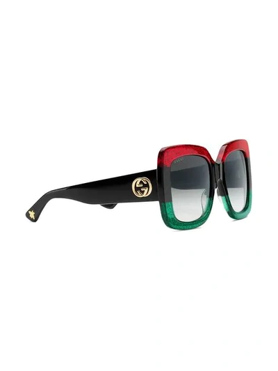 GUCCI EYEWEAR 方框醋酸纤维太阳眼镜 - 黑色