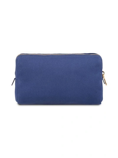 Shop Prada Fabric Cosmetic Pouch In Blue