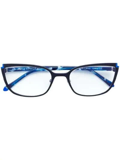 Shop Face À Face Cat Eye Frame Glasses In Blue